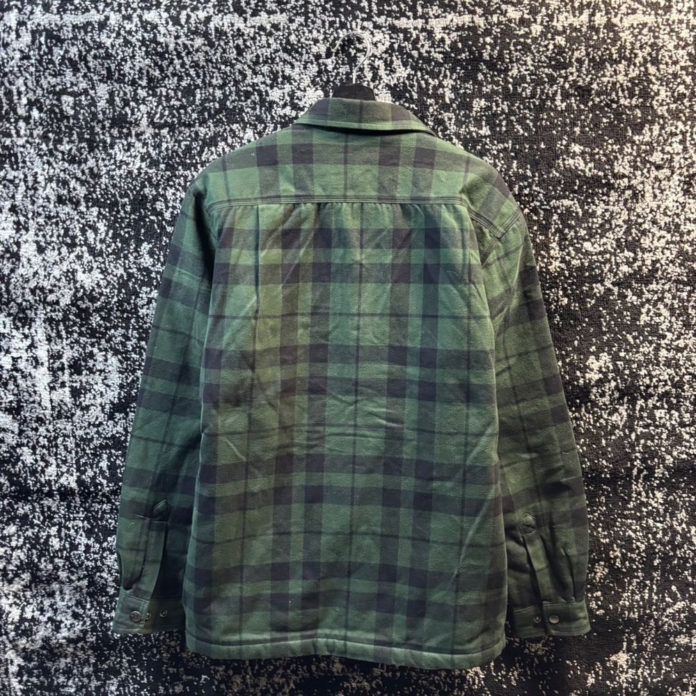 Carhartt Mens Relaxed Fit Sherpa Lined Plaid Shirt Jac Green Black Medium NWT - Picture 2 of 6